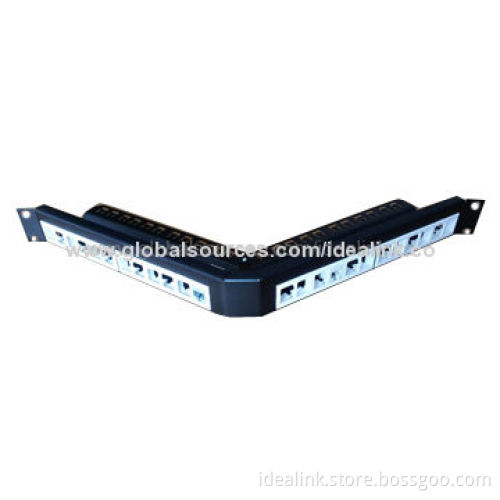 New Style Modular Triangle Patch Panel, Black Bar Color, Supports 22 to 26AWG Stranded and Solid